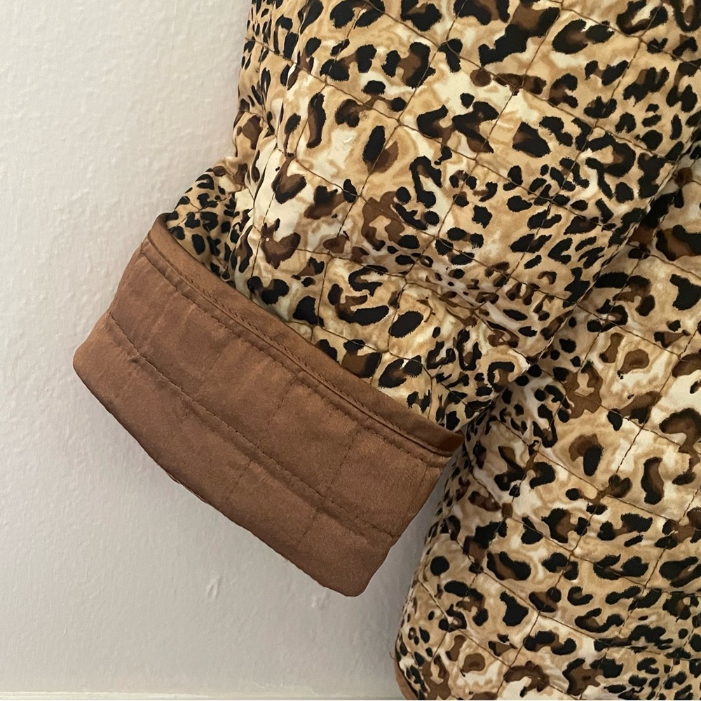 Leopard & Bronze Reversible Quilted Lightweight Jacket - Picture 5 of 6